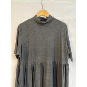 #Women’s Chelsea Studio Grey Mock Neck Dress Size 1X.